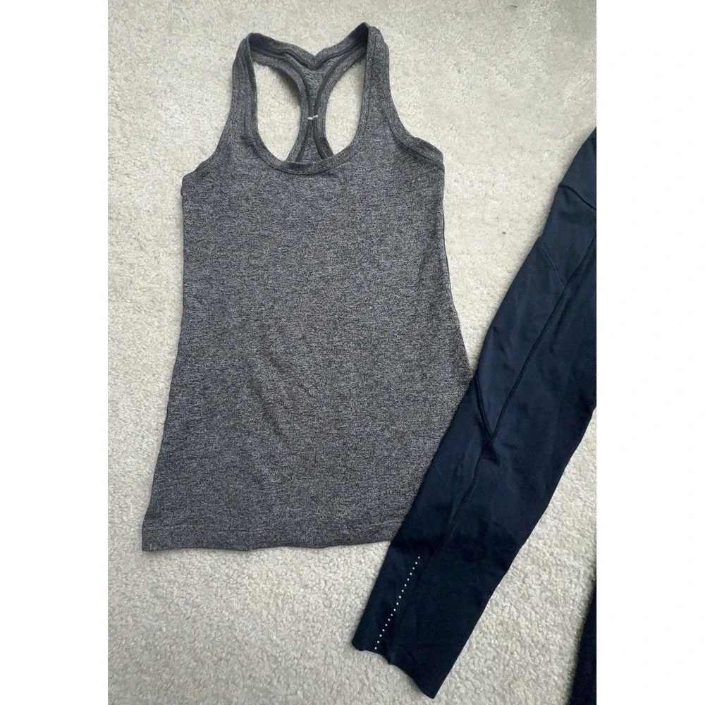 Lot of 2- Lululemon Fast And Free HR Crop 18